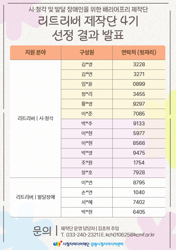 리트리버 4기 합격자